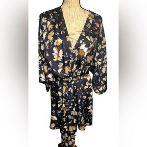 Jenny Yoo Midnight Floral Robe